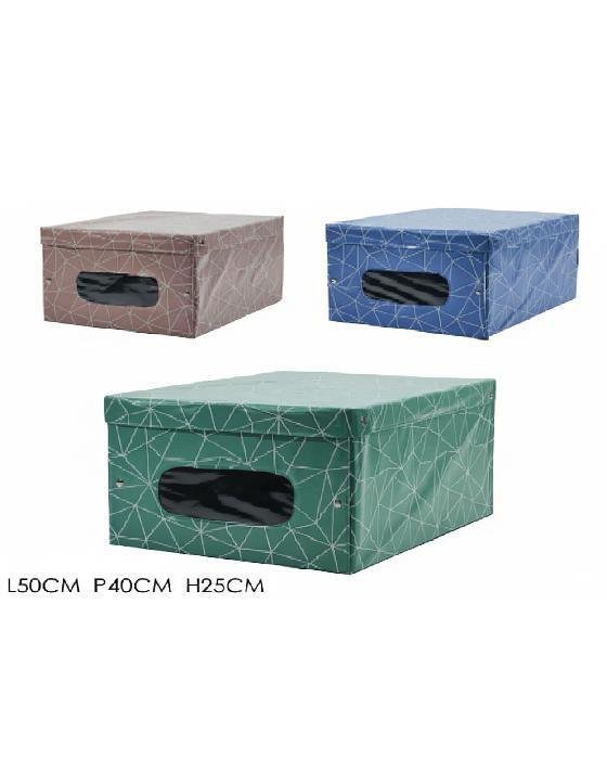 SCATOLA GUARDAROBA CM.50X40X25 D ISEGNO GEOMETRICO ART.726040A